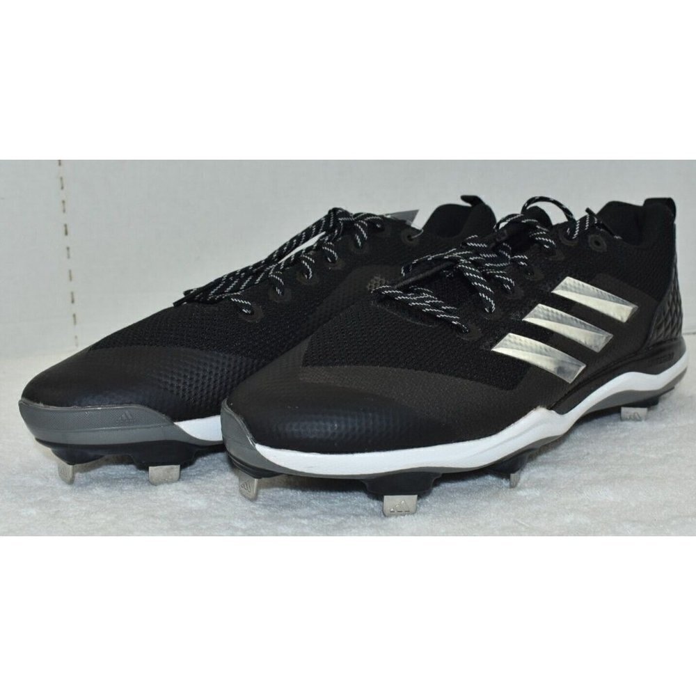 Adidas Men’s PowerAlley 5 Metal Black Baseball Cleats Size 14  B39181